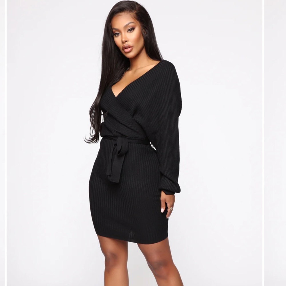 BLack sweater dress